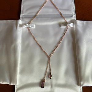Elle Rose Gold Covered 925 Sterling Silver Amethyst Necklace